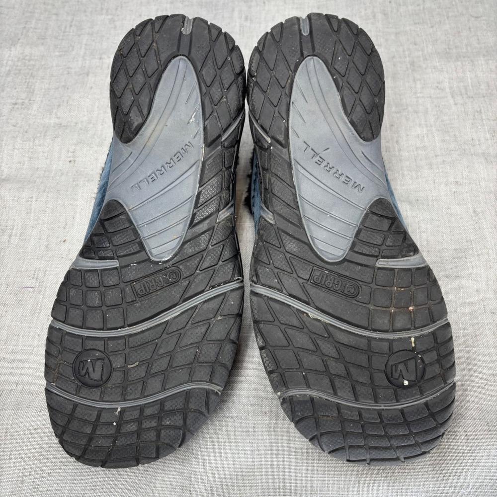 Merrell Encore Ice 4 Navy Blue Suede Faux Fur Lined Mules Clogs Women's Size 8.5 - Picture 9 of 11
